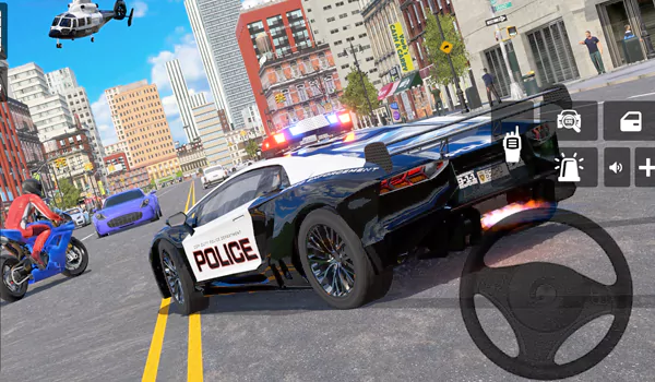 Background سباق سيارات الشرطة Police Officer 